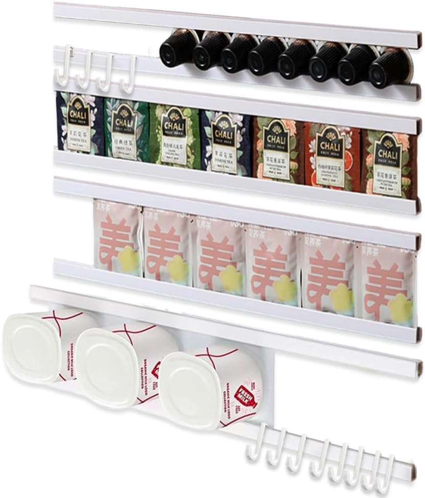 OULIGET Coffee Pod Holder,Wall Mount Yogurt Container for Fridge,8 Pcs