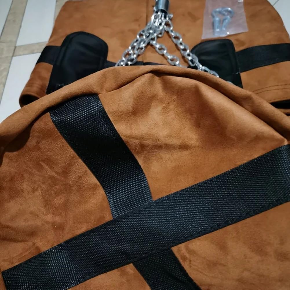 Extra Heavy Punching Bag, Adult Boxing Training Equipment, Equipped with 4 Chain Hooks, Hanging Boxing Punching Bag, Suitable for Taekwondo, Karate, Muay Thai, Gym