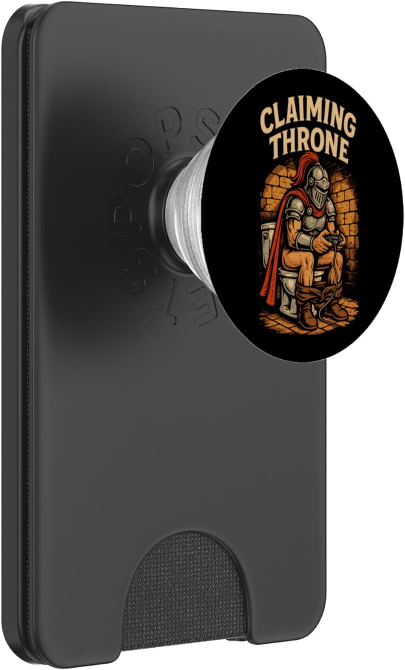 Funny Bathroom Gamer Knight Medieval Gaming Pun Toilet Game PopSockets PopWallet for MagSafe