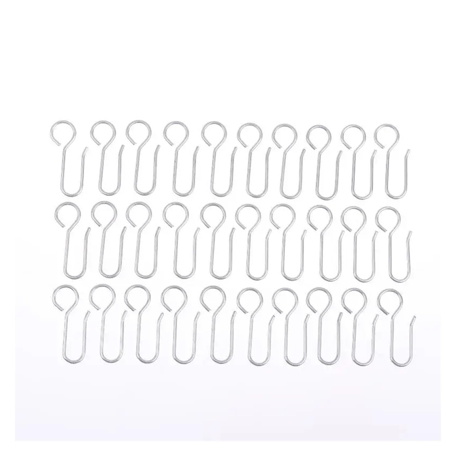Curtain Hooks 100Pcs Handy Curtain Accessories Metal Track Install Hooks S Shaped Ceiling Shower Decoration