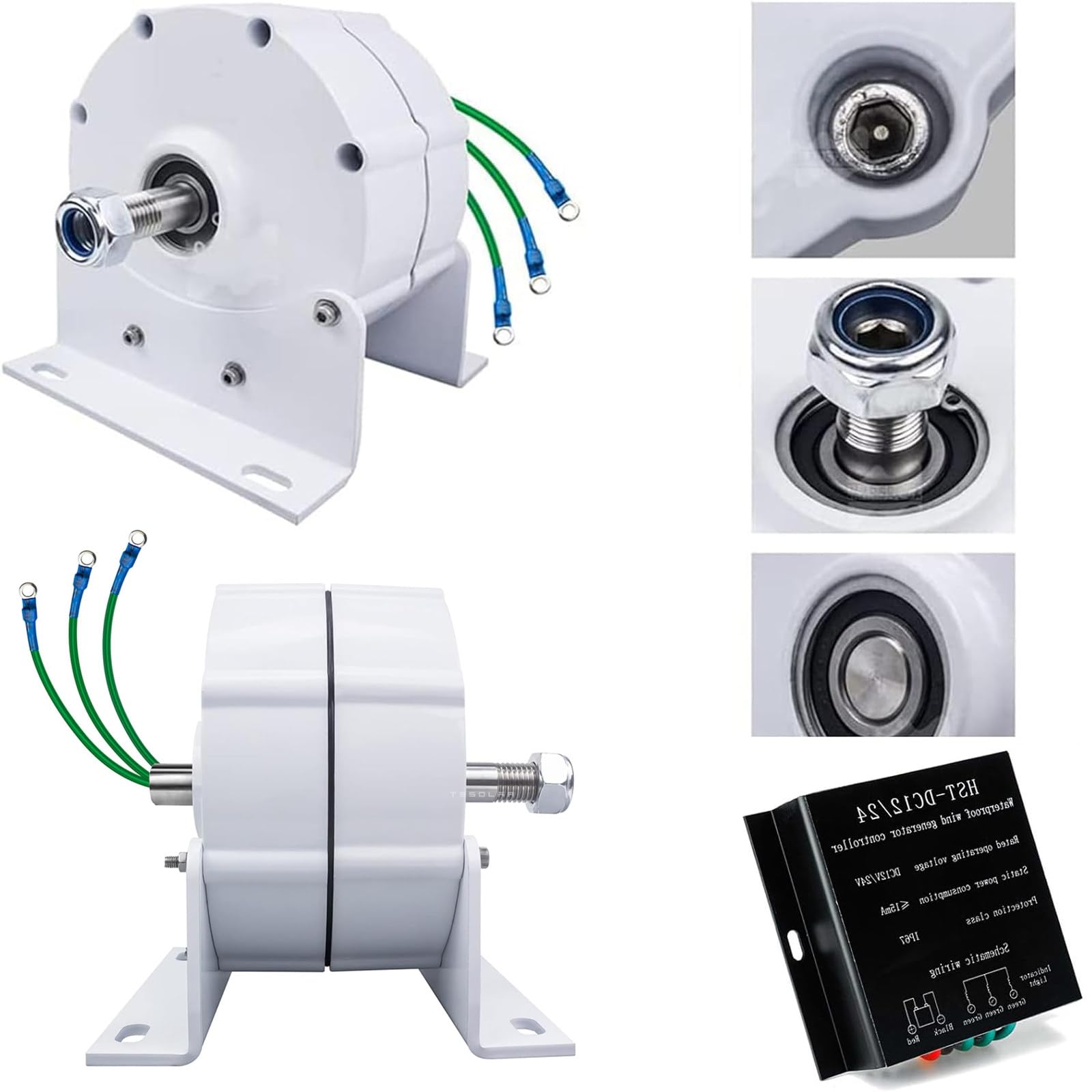 Generatore Trifase A Magneti Permanenti Ca per Turbina Eolica Verticale, 9000 W, 12 V, 600 Giri/Min con Raddrizzatore