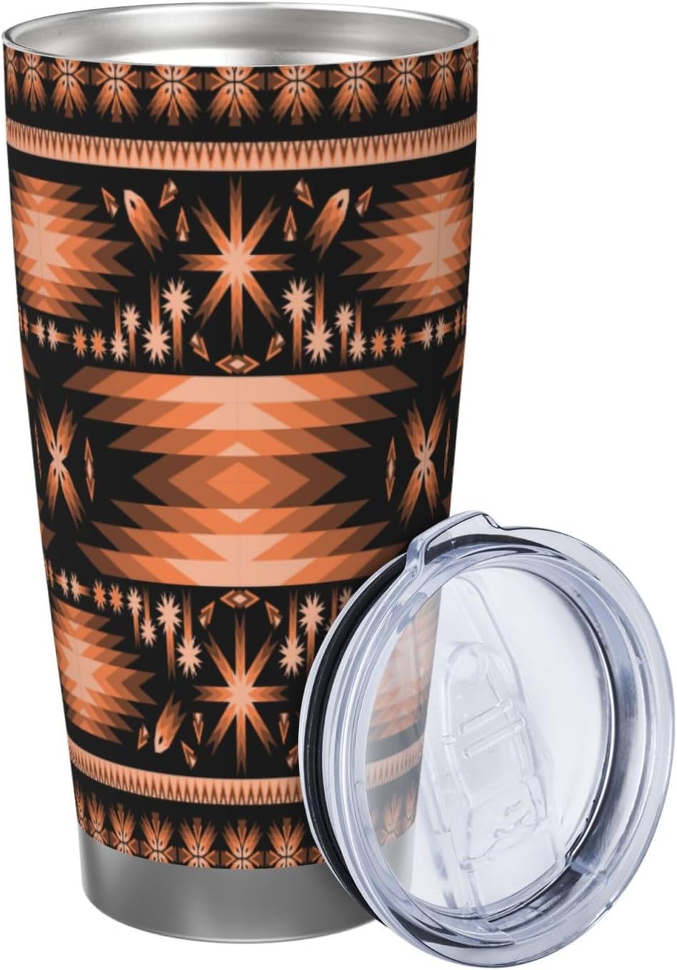 20oz Stainless Steel Tumbler Native American Southwestern Navajo Art With Lid And Straw Coffee Cup Fits In Car Holders,Travel Mug For Ice Drink & Hot Beverage Without Straw - Image 2