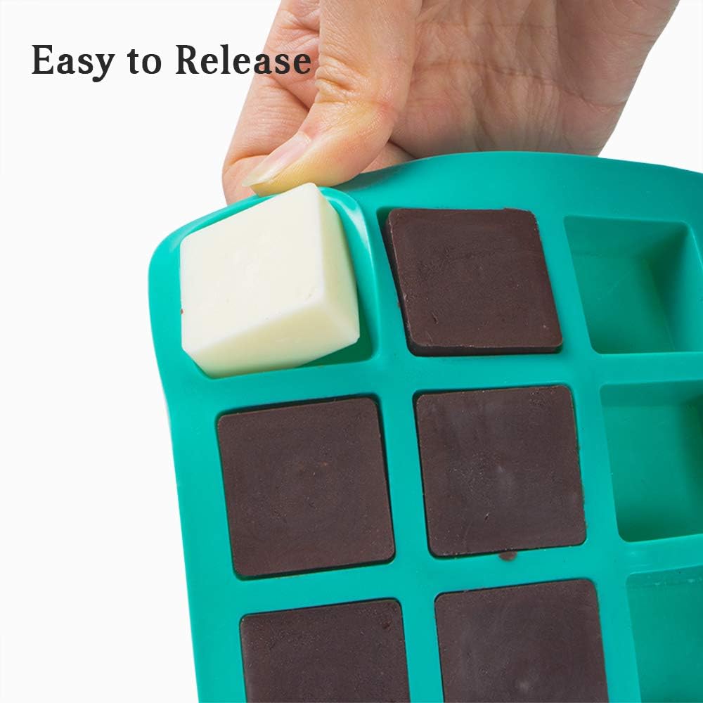 Webake Candy Molds Silicone Chocolate Molds 40-Cavity Square Baking Molds for Homemade Caramel, Hard Candy, Truffle Chocolate, Keto Fat Bombs, Gummy, Jello, Peanut Butter Fudge