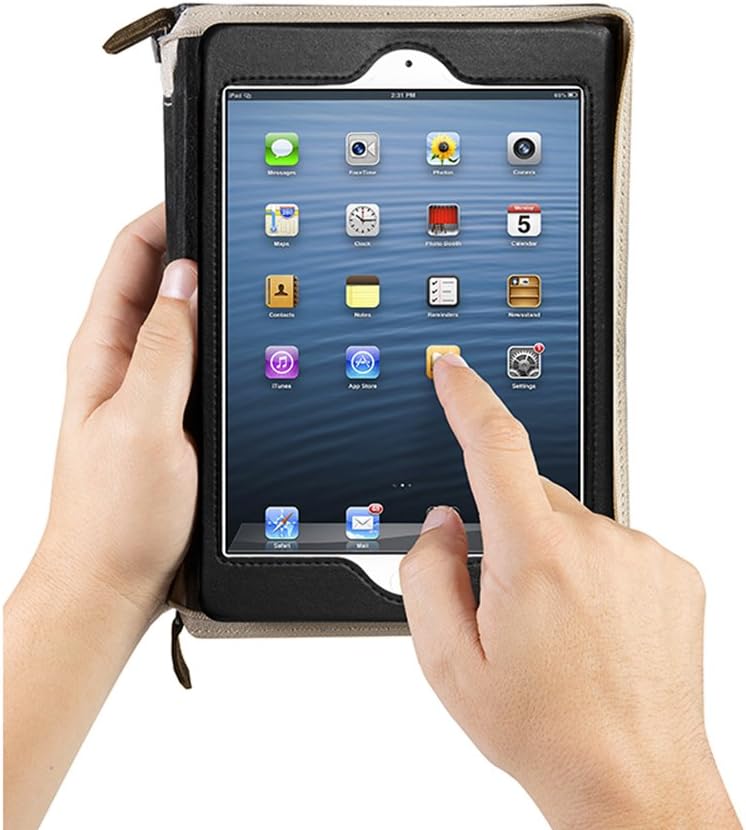 Twelve South 12-1235 BookBook for iPad mini, black | Vintage leather book case w/typing angle and display stand for iPad mini (1st, 2nd, 3rd gen.)