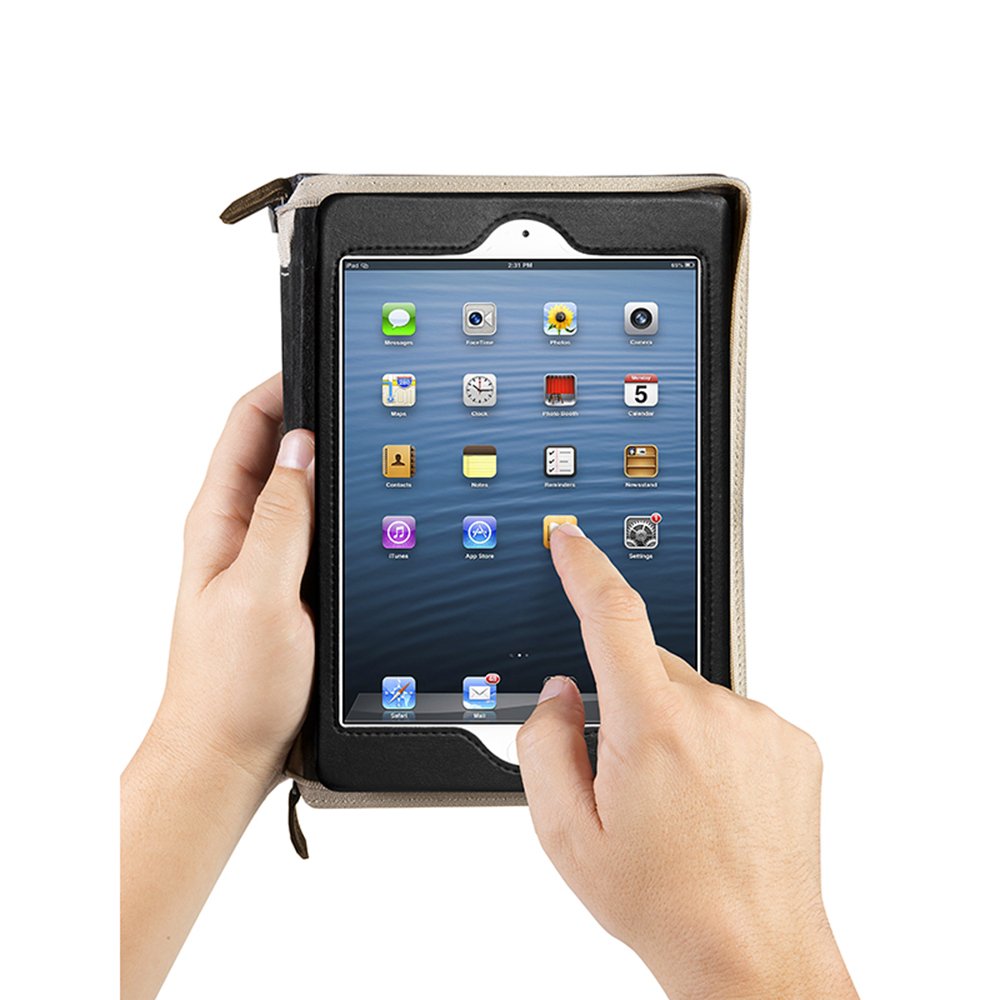 Twelve South 12-1235 BookBook for iPad mini, black | Vintage leather book case w/typing angle and display stand for iPad mini (1st, 2nd, 3rd gen.)