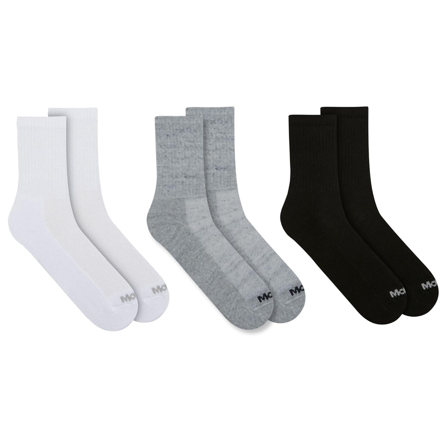 Kit 3 Pares de Meias Cano Médio Mash Com Tecido Respirável Algodão Masculino Adulto