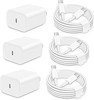 Vista 9 de Paquete de 3 bloques de carga rápida AISNI compatibles con iPhone 17, 16, 15, cargador USB C de carga rápida, cable de carga larga tipo C de 6 pies