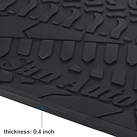 Vista 2 de Tapetes para piso de auto para Jeep Wrangler JL 4x4 puerta Sahara Rubicon 2018 2019 2020 2021 2022 2023 2024 2025 - Ajuste personalizado, goma negra