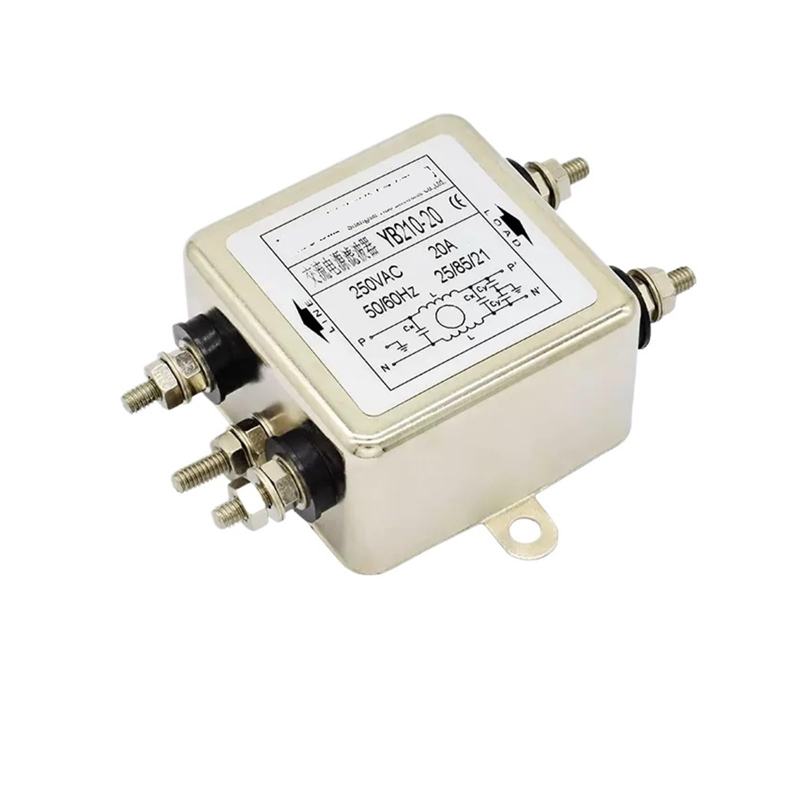 0P7BR328B YB210-20A single section bolt type - phase AC power filter 220V anti-interference(YB210-20A)