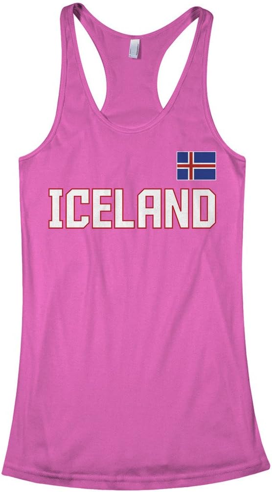 Threadrock Women's Iceland National Pride Racerback Tank Top