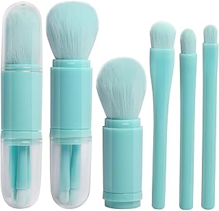 Juego de brochas de maquillaje de viaje con e...