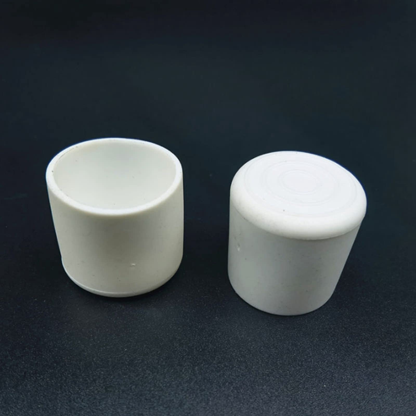 Copertura per tubo in gomma, foro per spina, 10 pezzi/set, gambe rotonde bianche, tappi estremi, tappo in PVC, 10 mm ~ 50 mm a scelta (12 mm)