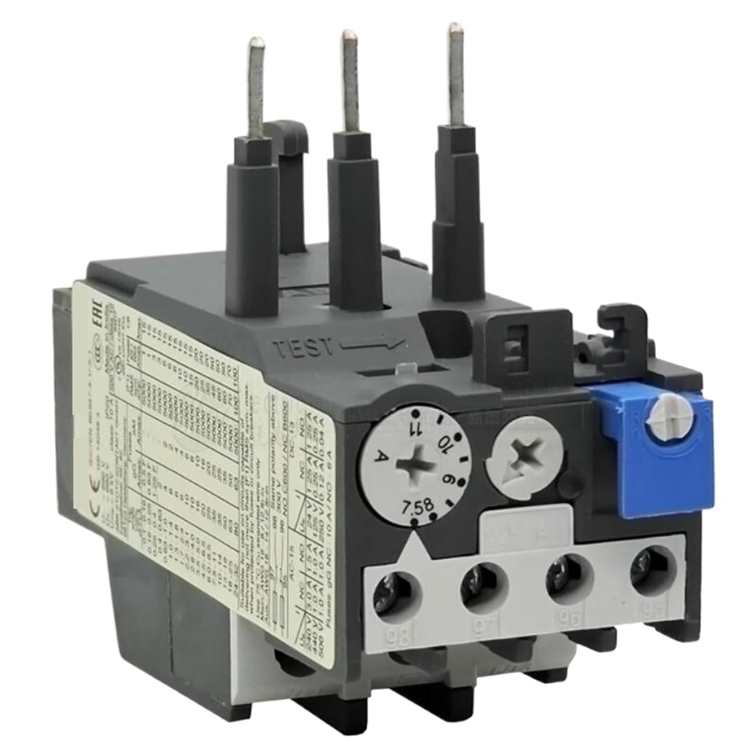 Overload Protection Thermal Relay 0.1-32A Multi-Speed Selectable 1 Open 1 Closed Output(TA25DU-2.4M)