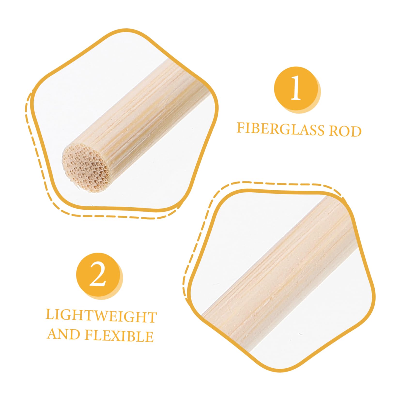 BESPORTBLE Asta per Sedie da Regista in Bambù 2 Pezzi Supporti per Sedili Accessori Mobili Ricambio Leggero e Resistente Beige Adatto a Sedie da Regista