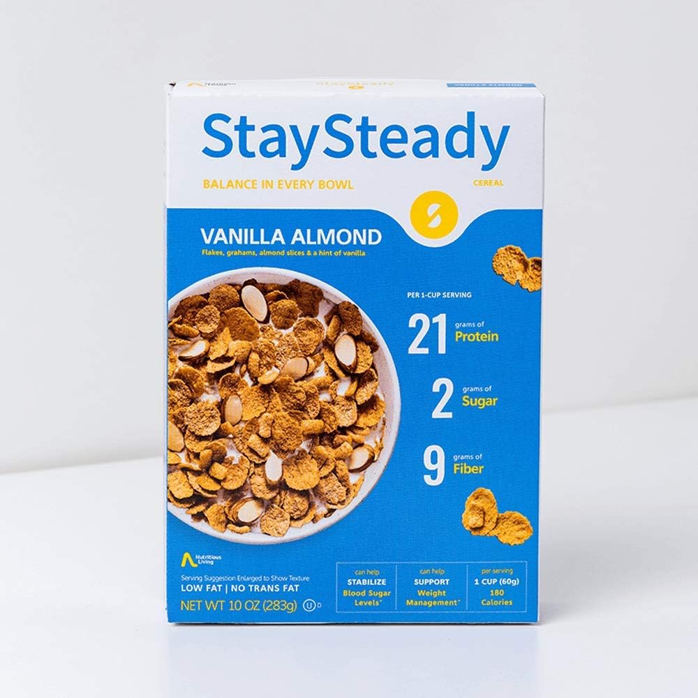 Nutritious Living StaySteady, Vanilla Almond Cereal, 10 oz