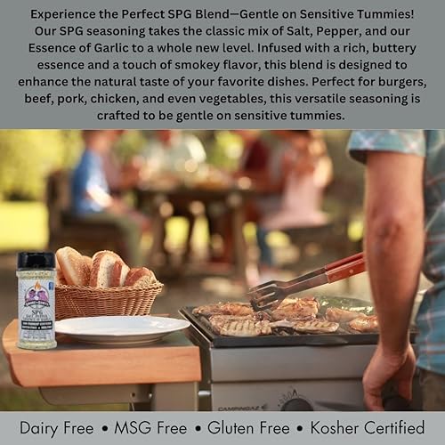 Miniatura 4 de Smoke n Sanity SPG (Sal, pimienta, esencia de sal de ajo)  Certificado Monash bajo FODMAP  Sin gluten  Certificado Kosher  Sin lácteos (coctelera de