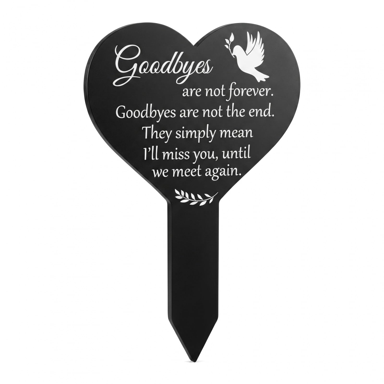 Memorial Plaques for Grave – Personalized Grave Ornaments, Gardens Ground Stake, Weatherproof Cemetery Markers, Sympathy Gift for Loss of Loved One