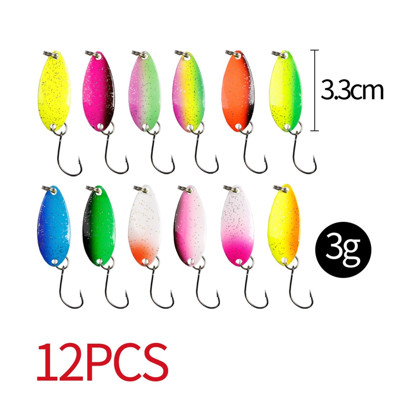 INEOUT Set di Esche da Pesca Esca da Pesca in Metallo for Lago Mare Carpa Spigola Wobbler Mini Spinner Trota Jig Scatola Rigida Kit Accessori