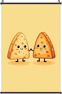 Triangle Cheese Friendship Hanging Scroll Poster Canvas Wall Art Print Artwork Picture Painting Room Home Decor