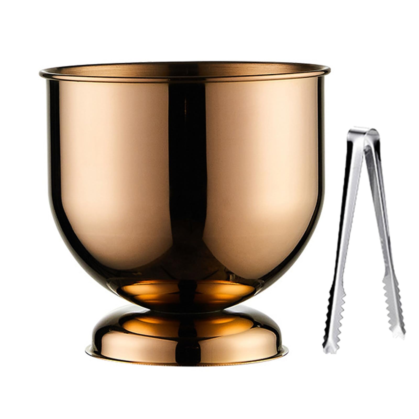 Cubos de Hielo para champán,Cubo de Hielo del Acero Inoxidable,Tina para Bebidas aislada y Cubo para Hielo,Enfriador de Bebidas para Fiestas,Rose Gold,2.2L