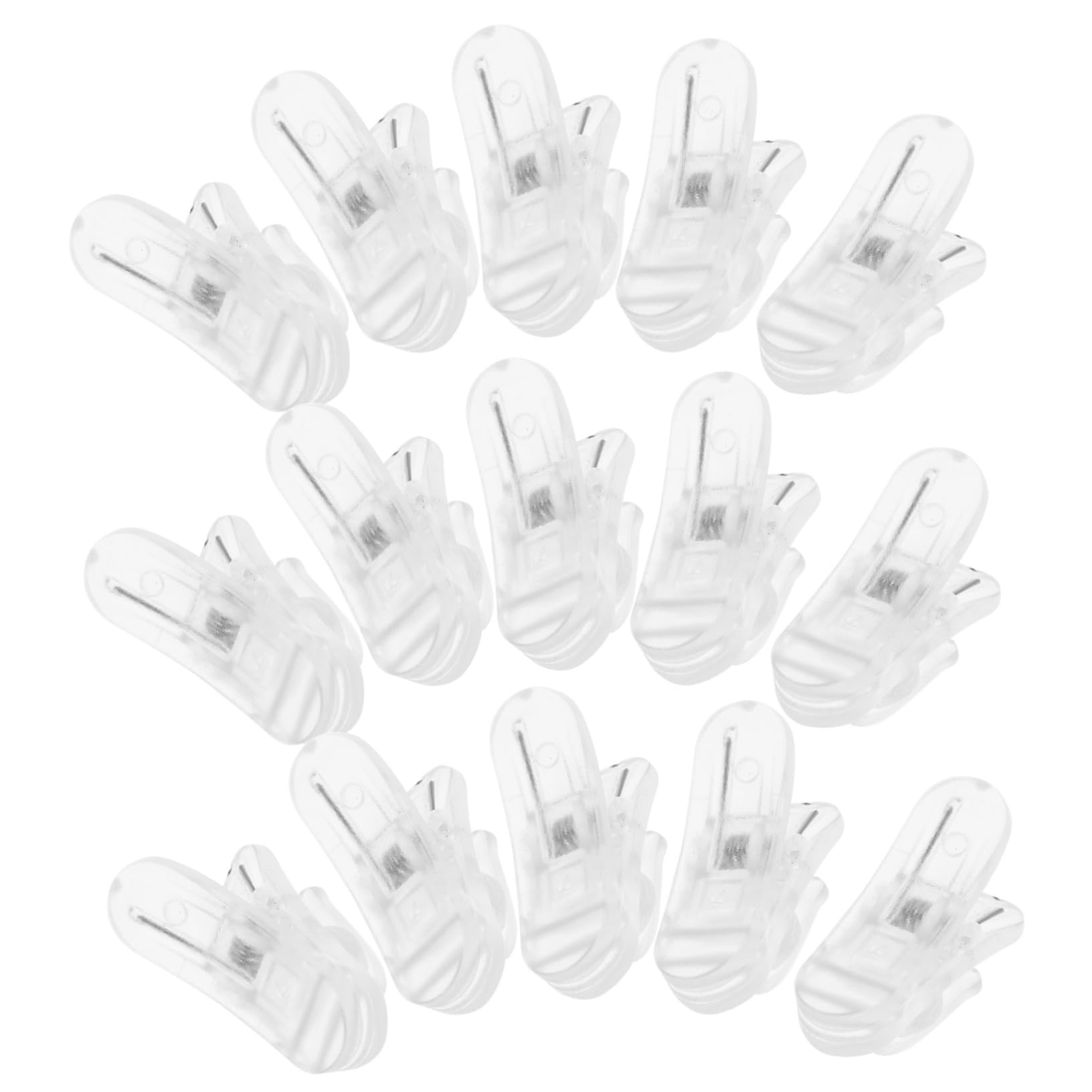 Yardwe 50pcs Lapel Microphone Clip Transparent Cable Clip Holder for Mic Easy Attachment to Shirt Collar Durable Design Prevents Tangles for Men and Women