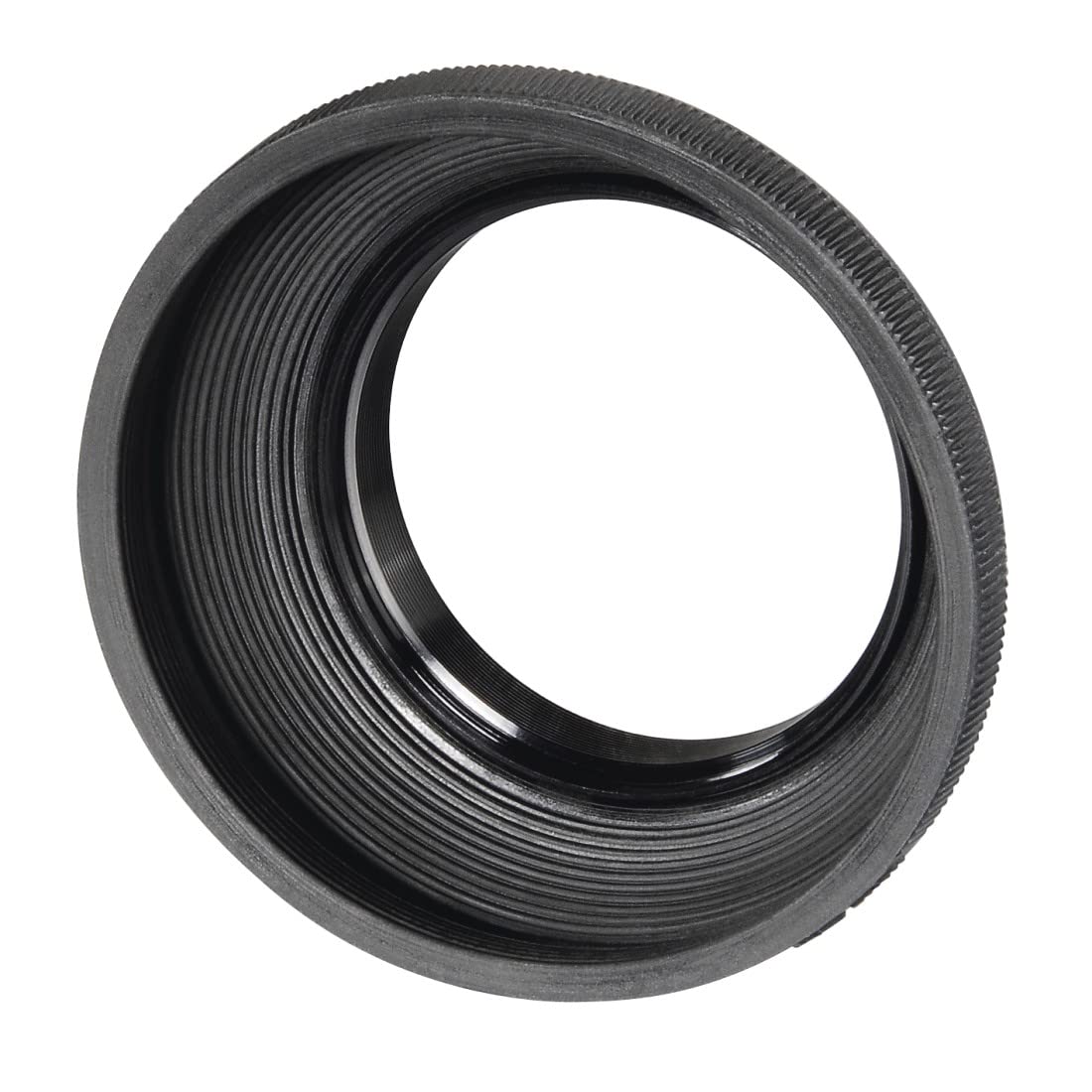 Veatree 52 mm zonnekapset, opvouwbare rubberen zonnekap met filterdraad omkeerbare tulpenbloem zonnekap centrale pinch lensdop microfiber lensreinigingsdoekje
