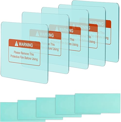 Lente de repuesto para casco de soldadura, cubierta exterior transparente para oscurecimiento automático, casco de soldadura, 5 exteriores (4.5 x