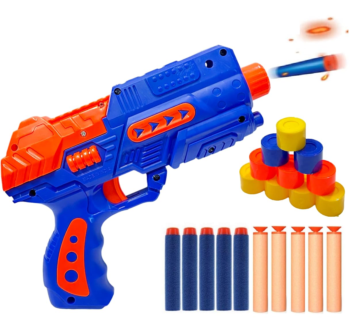 Amitasha Manual Foam Blaster Gun Toy for Kids with 10 Soft Bullets and Target - Birthday Gift Shooting Pistol Toy for Boy Age 5-15 Years (B0CZL6CYRR) Amazon Price History, Amazon Price Tracker