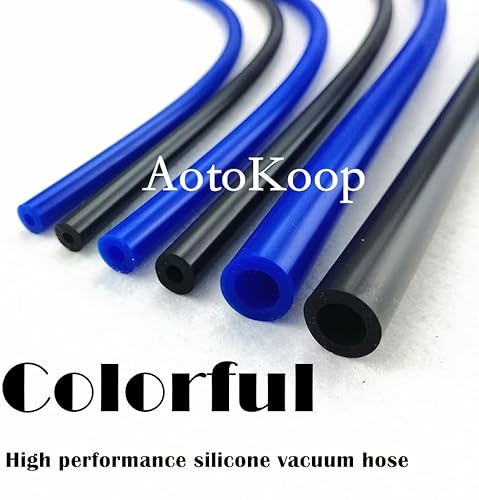 Miniatura 5 de Tubo de vacío de silicona de 18, manguera de 32.8 pies, 130 PSI presión máxima, color negro (diámetro interior de 0.118 in, 32.8 ft)