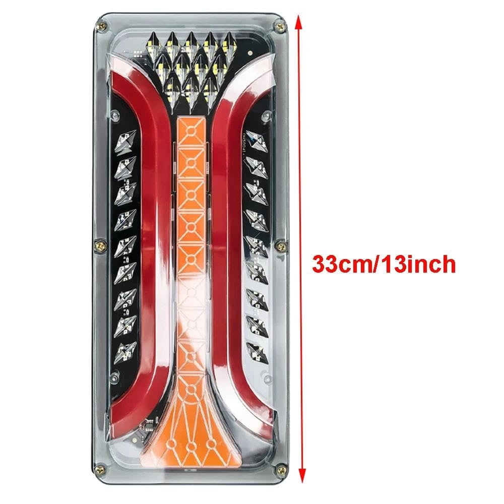 Genérico Indicador Intermitente Lateral 2 Luces Traseras Para Camión Luces De Marcha Luces De Freno LED Para Tractor UTE Autobús Furgoneta Remolque Camión Intermitentes intermitente