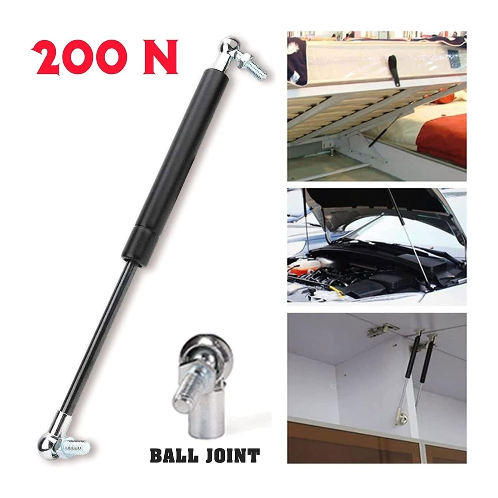 Système Support Levage Tête À Rotule M8 200N 200-250-300-350-400-450-500-550-600-650-700-750 Mm Ressorts à Gaz Hayon
