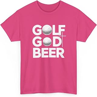 Funny Religious Golf T-Shirt, Golf Lover Gift, Sports Shirt for Golfer, Beer Golfing, Golf God Beer Golfing Tee for Christian