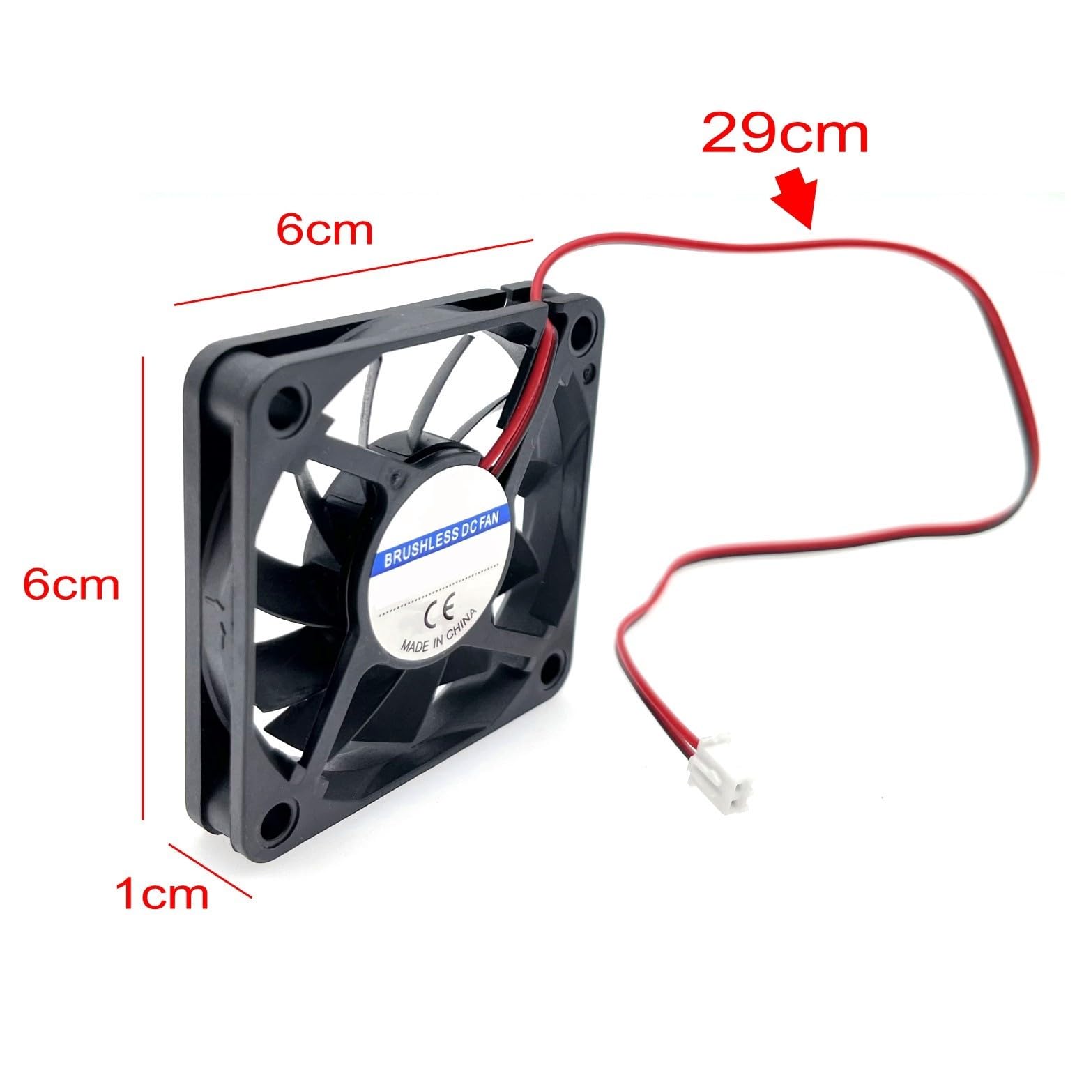 Amazon.co.jp: JZK 2個 60 x 60 x 10mm 2ピン DC 12V ミニサイレント