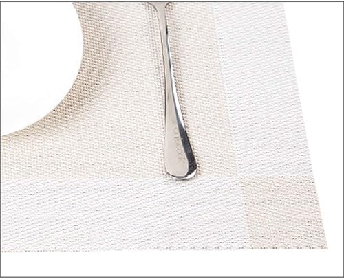 Miniatura 4 de Axgo Manteles individuales del aislamiento térmico de la cocina del restaurante del PVC de la textura de 4 piezas, esteras de mesa de comedor, marrón