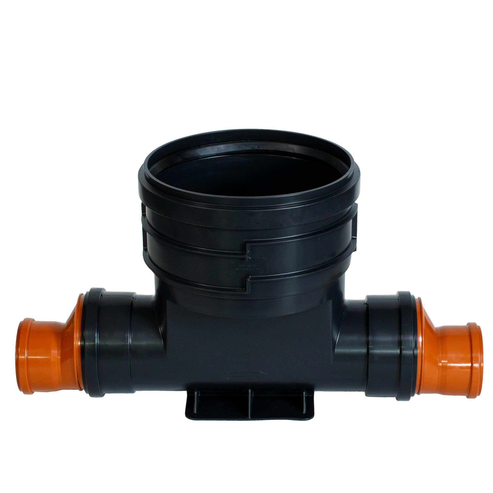 Schachtsystem Set - Kontrollschacht DN 315 - PVC Kunststoffrohr, Schachtböden gerade, 0,5 m Rohr, Deckel Voll Viereckig, Höhe 78 cm, Breite 76,5cm - 2x DN 110-2 x Reduzierung 160/110