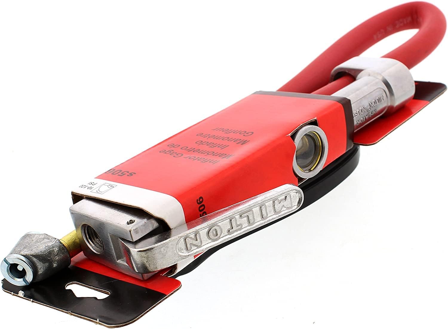 Milton S-506 Original Analog Tire Inflator with Pressure Gauge, 15" Hose Dual Head Chuck, Made In USA 10-160 : Automotive