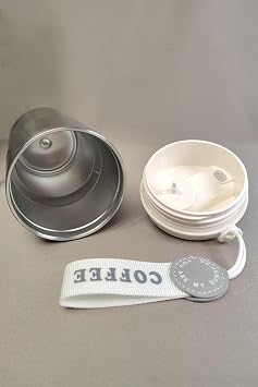 316 L Silver 420 ml Vakumlu Sıcak Soğuk Kahve El Termos Mug cin486slv