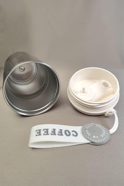 316 L Silver 420 ml Vakumlu Sıcak Soğuk Kahve El Termos Mug cin486slv