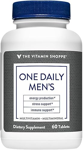 The Vitamin Shoppe One Daily Multivitamínico para hombre, mezcla energética y antioxidante, suplemento multimineral diario para una salud óptima del