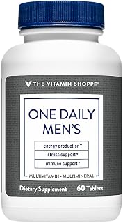 One Daily Men's Multivitamin - Energy & Antioxidant Blend, Daily Multi-Mineral Supplement for Optimal Men's Health, Gluten & Dairy Free (60 Tablets)