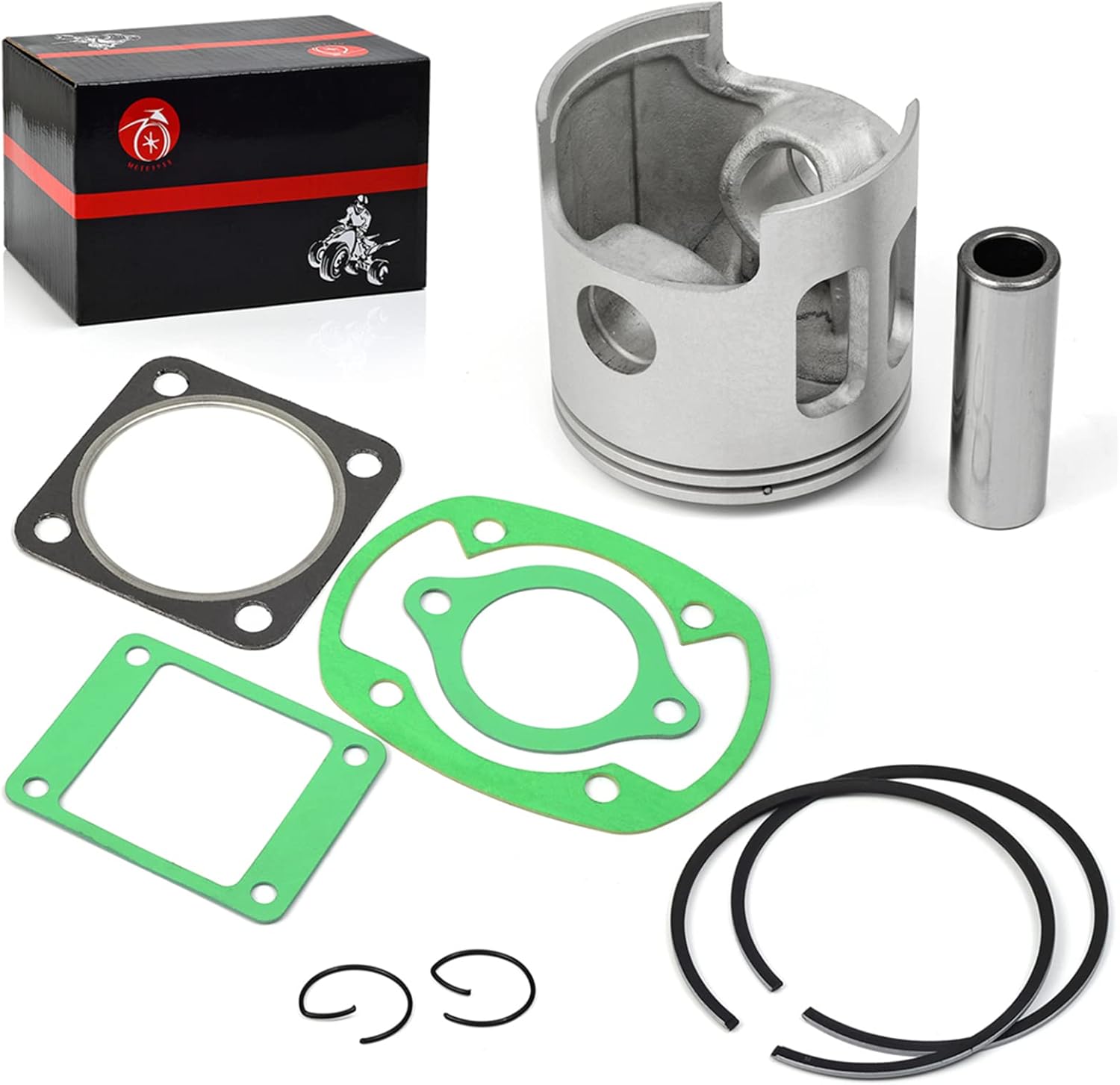 Oversize 0.5mm Piston Gasket Kit & Piston Ring For Yamaha G1 2 Cycle Gas Golf Cart 1978-1989