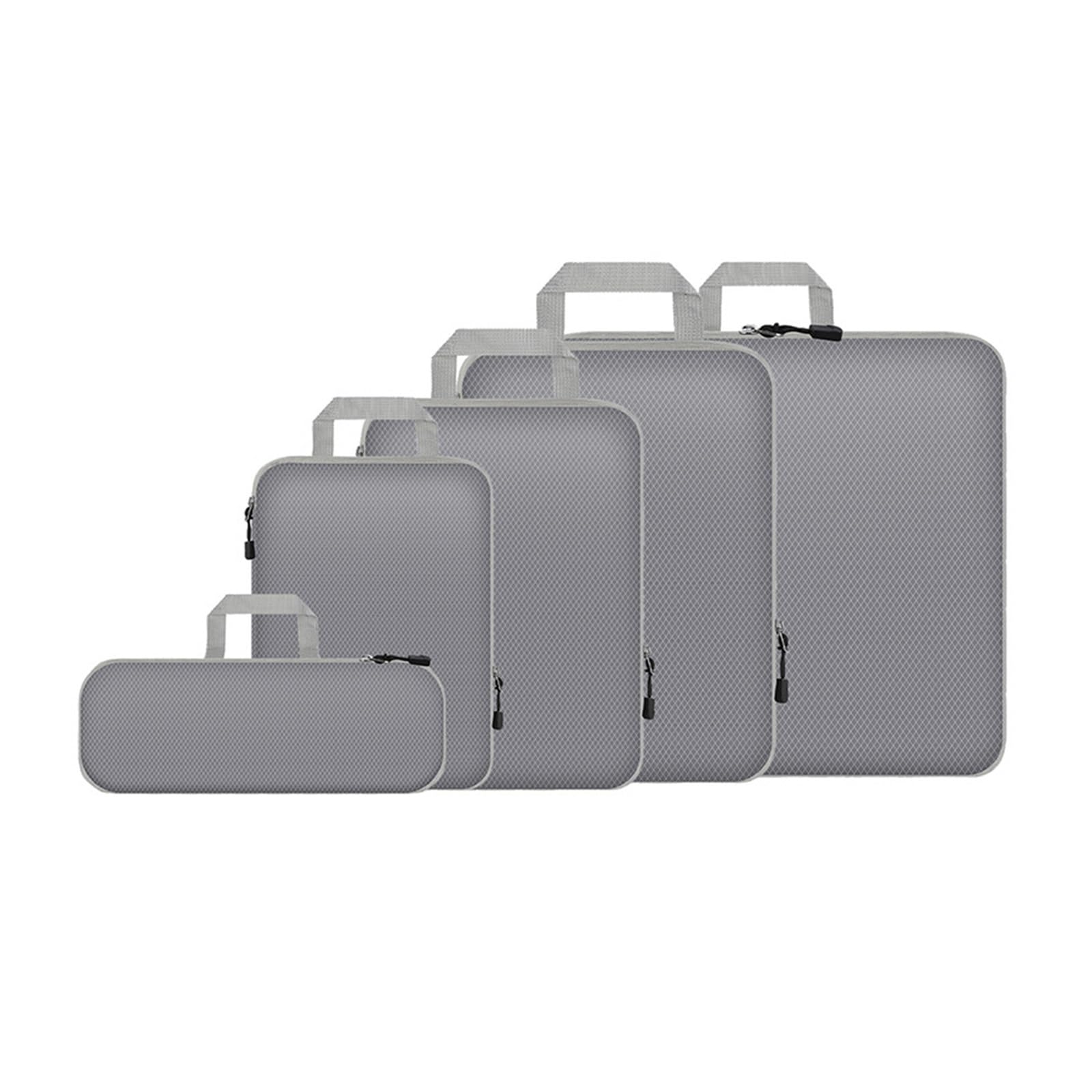 Organizzatori da Viaggio a Compressione Cubi di imballaggio a compressione ultraleggeri espandibili Valigia Organizer Borse Organizer for zaino 5 pezzi