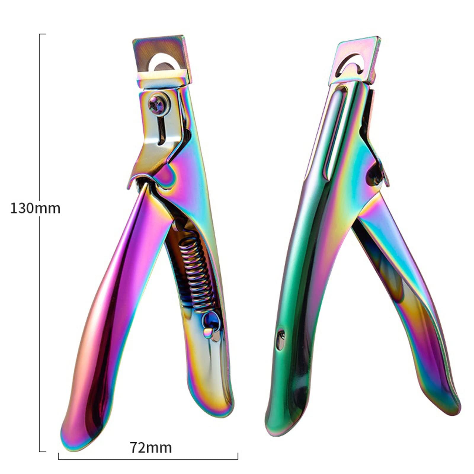 Nagelknipser, Edelstahl-Nagelkunst-Knipser-Trimmer, falsche Nagelspitzen, runde Kantenschneider, Finger-Maniküre-Werkzeug, bunt
