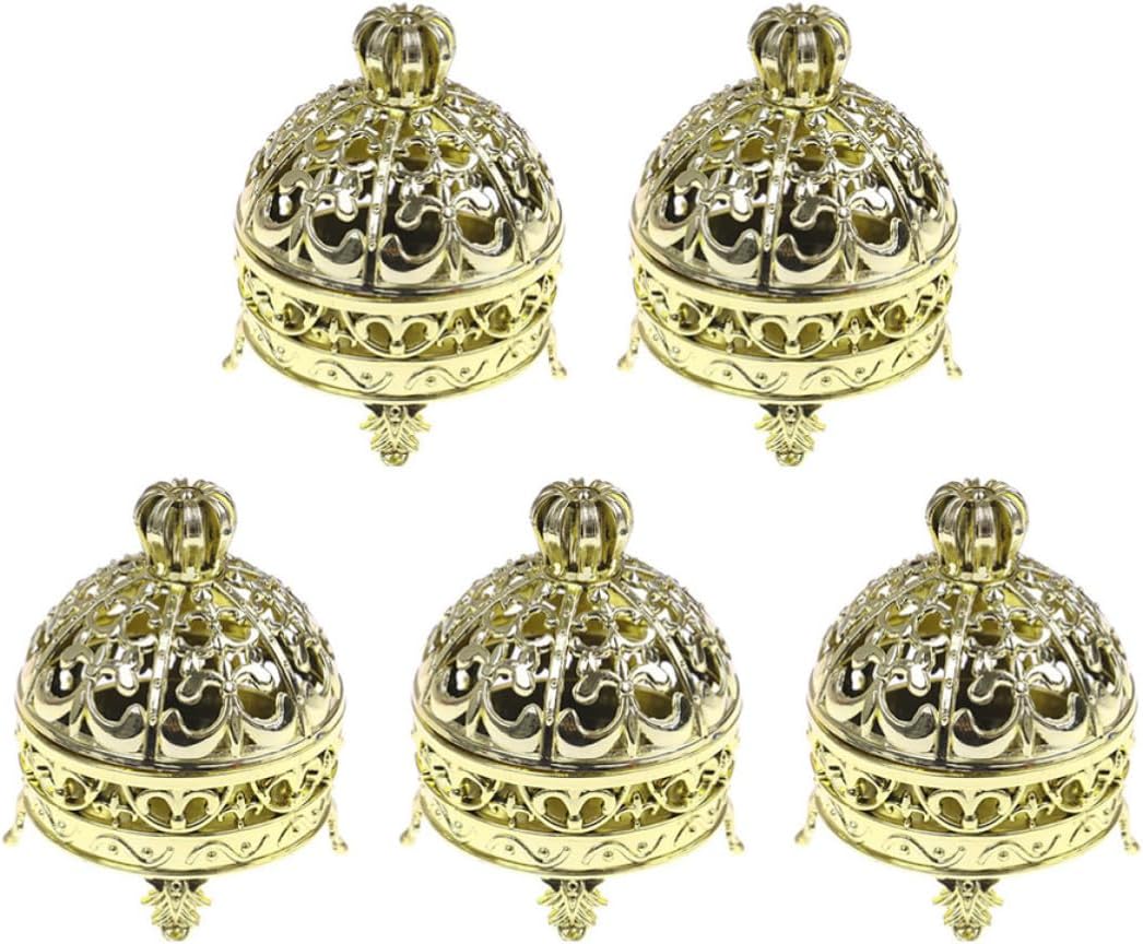 FRCOLOR 5pcs round Crown Shape PP Candy Box for Birthday Wedding Party Xmas