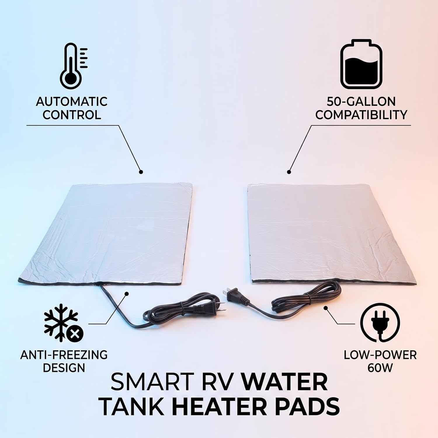 Fafeicy RV Tank Heater Pad 2pcs 18x12in