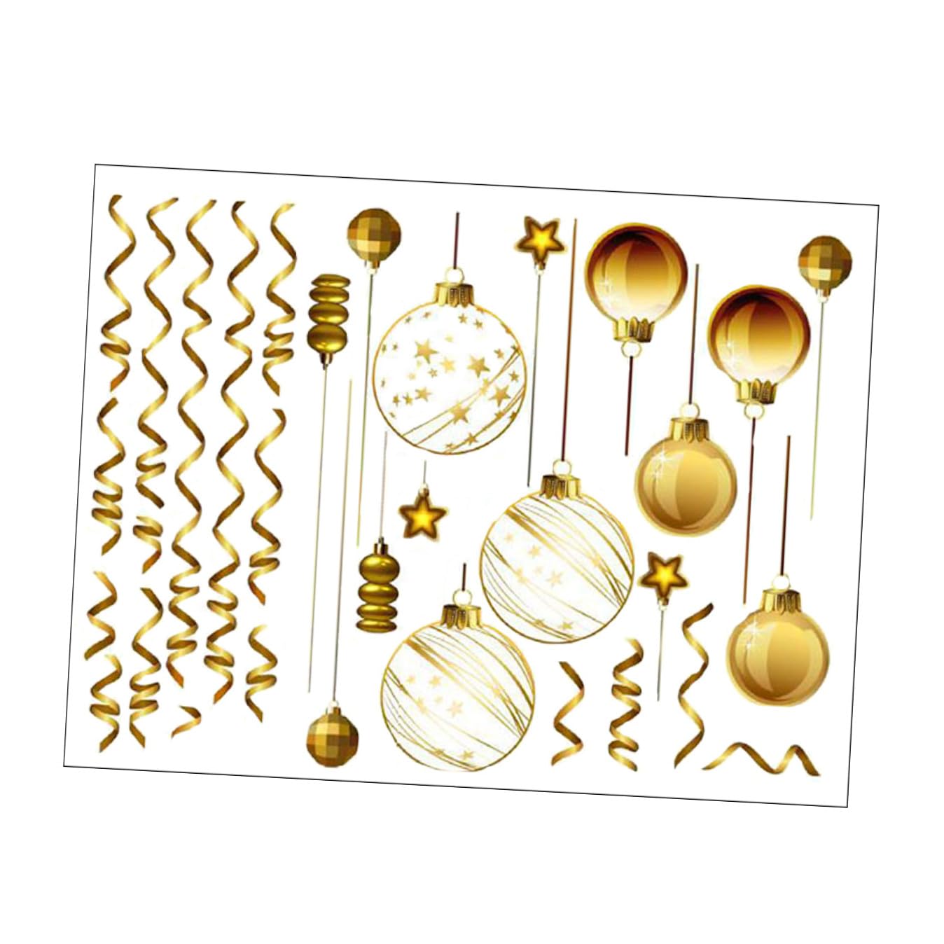 Autocollant mural de Noël en PVC amovible pour vitre