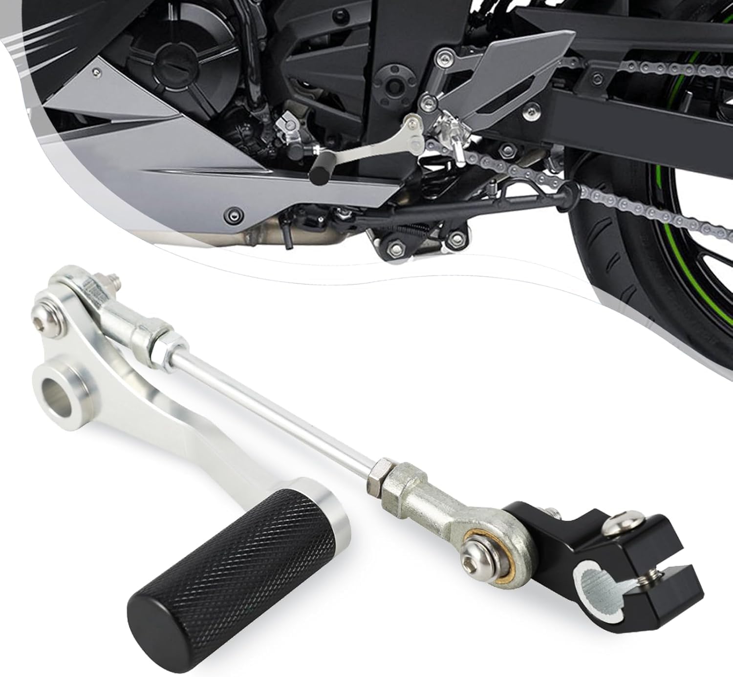 Gear Shifter for Ninja 300,CNC Aluminum Motorcycle Foot Shift Lever for Ninja300 2013-2017-Silver