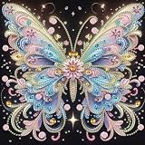 Acudotr Butterfly Diamond Painting Kits for Adults, 5D Special Shape Diamond Art Kits for Beginners, Crystal Rhinestones Diamond Painting for Home Wall Decoration, 12×12 Inch