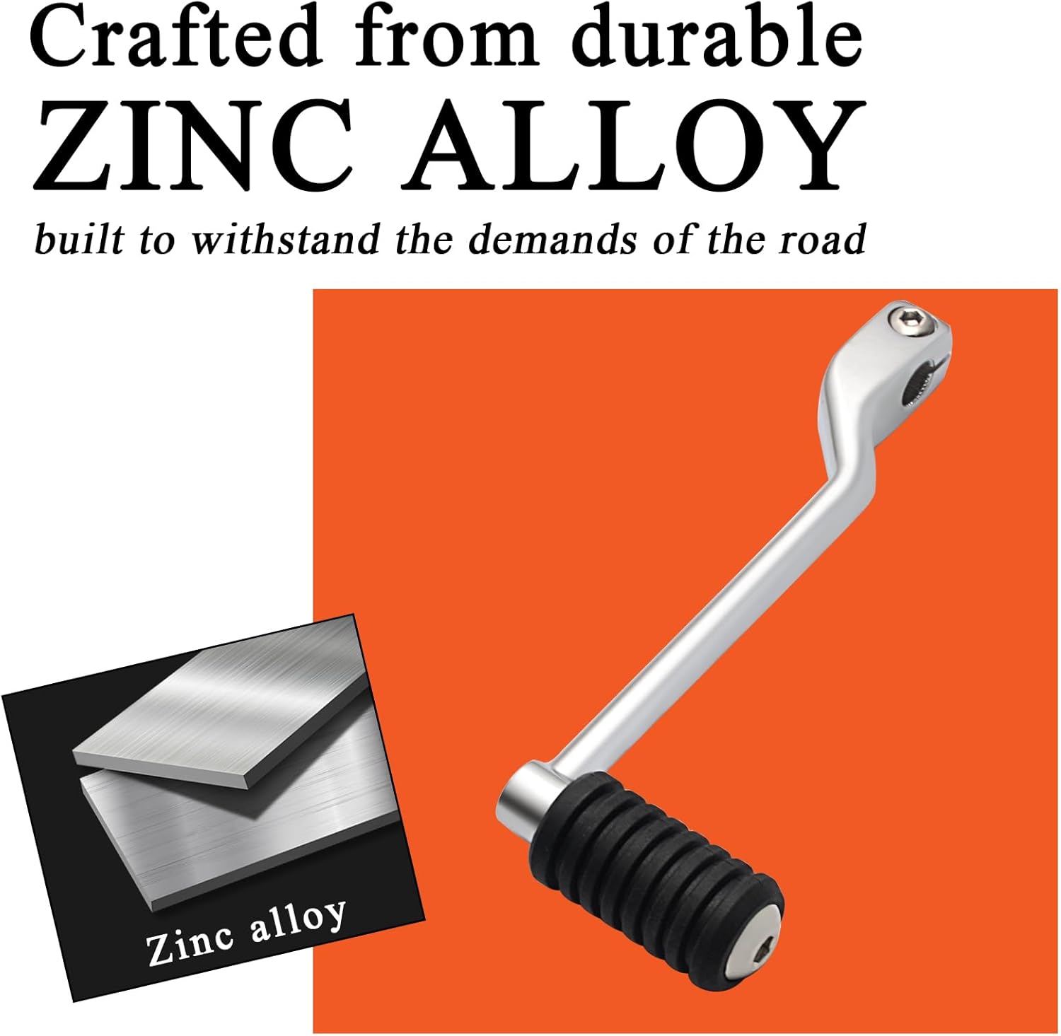 FOVPLUE Heel/Toe Shifter Levers,Front+Rear Shifter Pegs for Harley '86-'17 FL Softail, 88-up Touring CVO Road Glide Street Glide Electra Glide Road King and '08-up Trike, Chrome#1