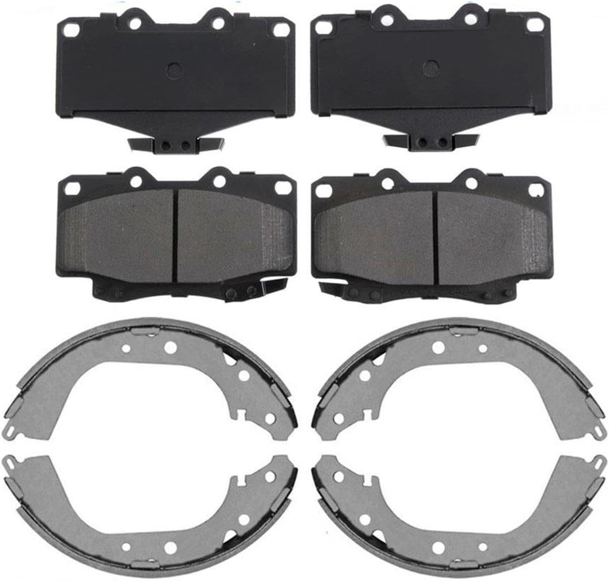 Ceramic Front Disc Brake Pads & Rear Brake Shoes Replacement Parts for Toyota 4Runner 1992 1993 1994 1995 1996 1997 1998 1999 2000